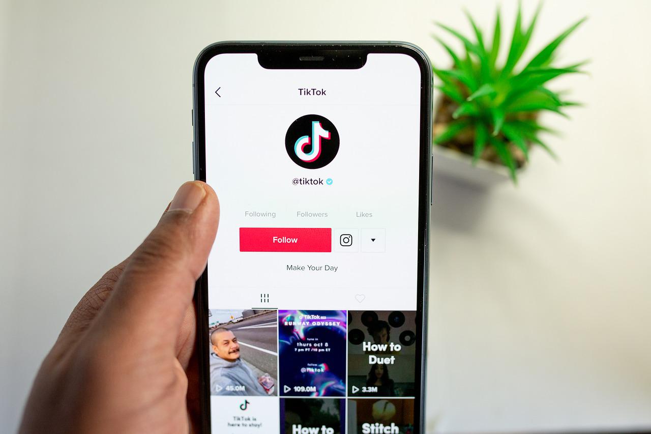 utilisateur sur tiktok le téléphone à la main