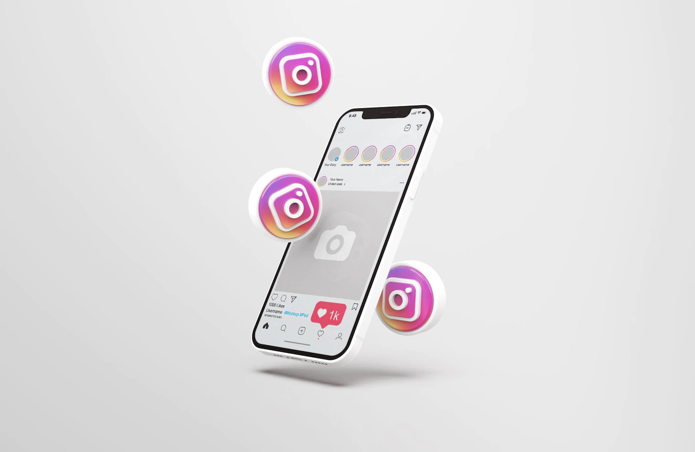 Instagram sur un téléphone portable