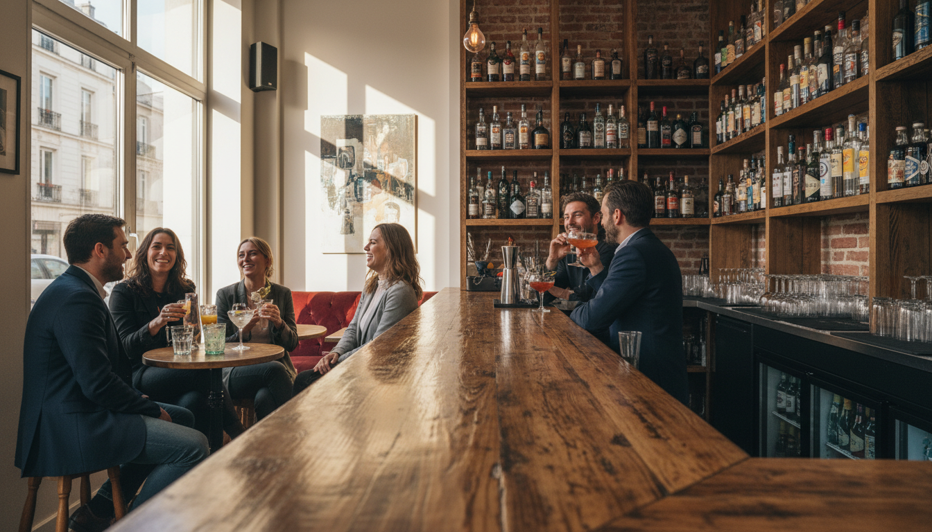 découvrez my baar, un bar convivial et branché situé à montparnasse, idéal pour partager un moment agréable entre amis dans une ambiance chaleureuse et moderne.